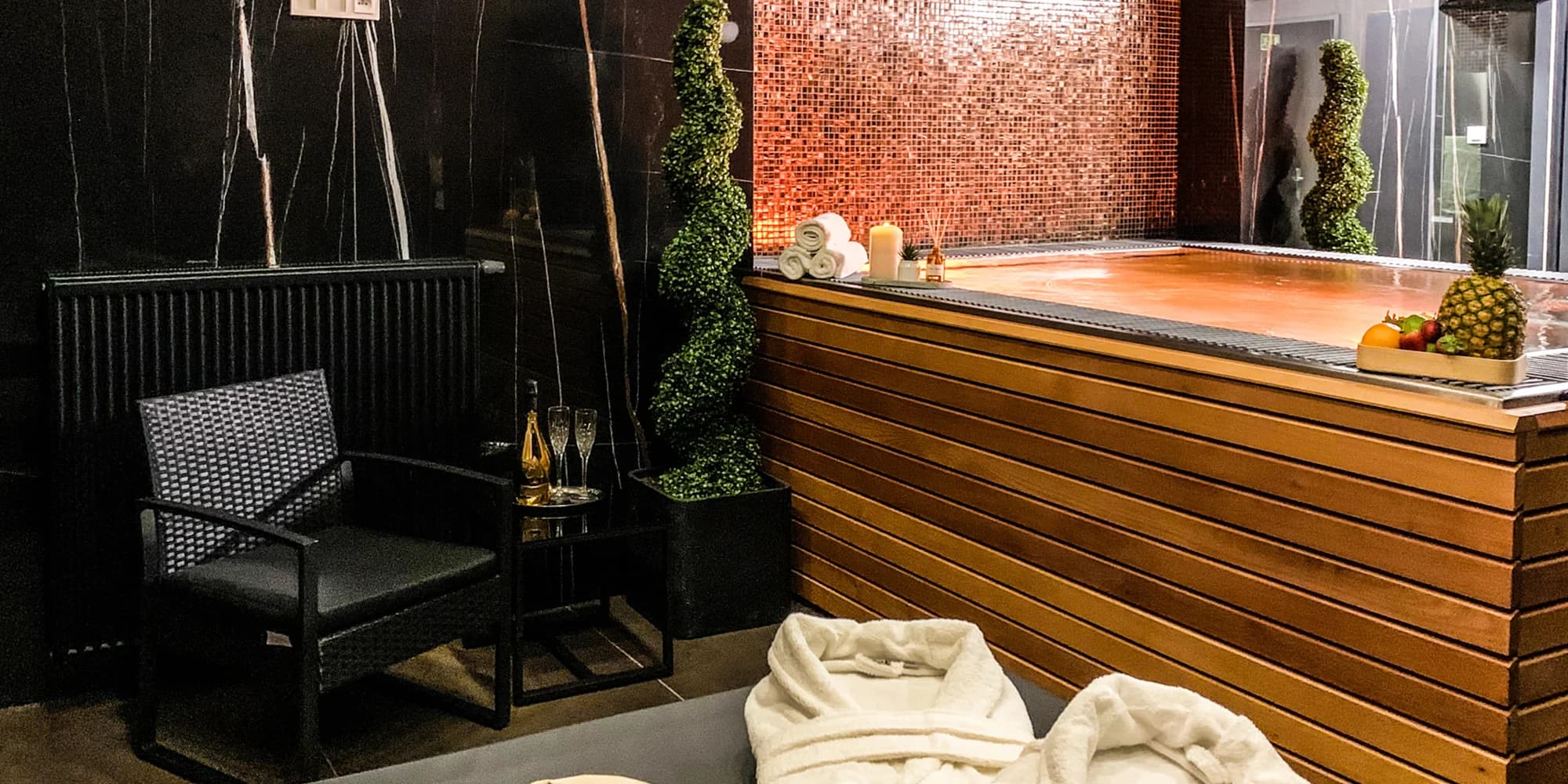 60 min. privátního wellness pro dva: vířivka, sauna a relax zóna